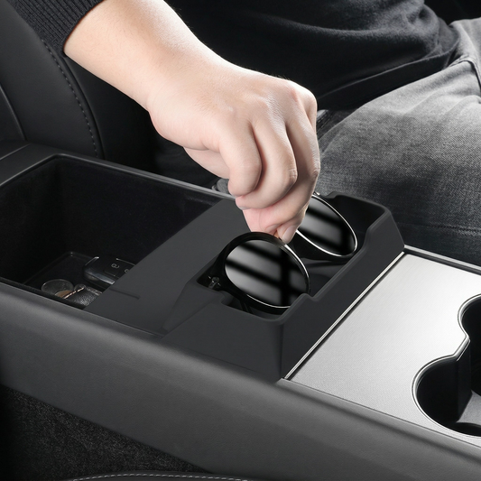 Silicone Center Console Sunglasses Holder & Storage Tray | For Tesla Model 3 (2024+) & Model Y (2026+) 2 | T-MOD Canada