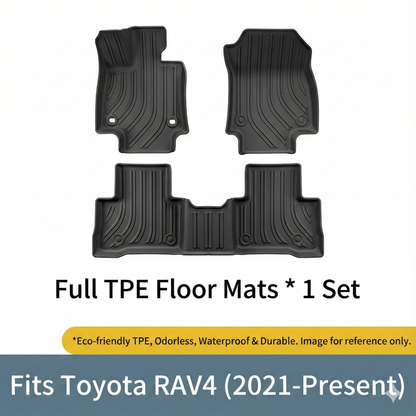 2019-2025 4-Piece All-Weather TPE Floor Mats & Trunk Mat Combo Set for Toyota RAV4 – Waterproof, Non-Slip & Odorless 2 | T-MOD Canada