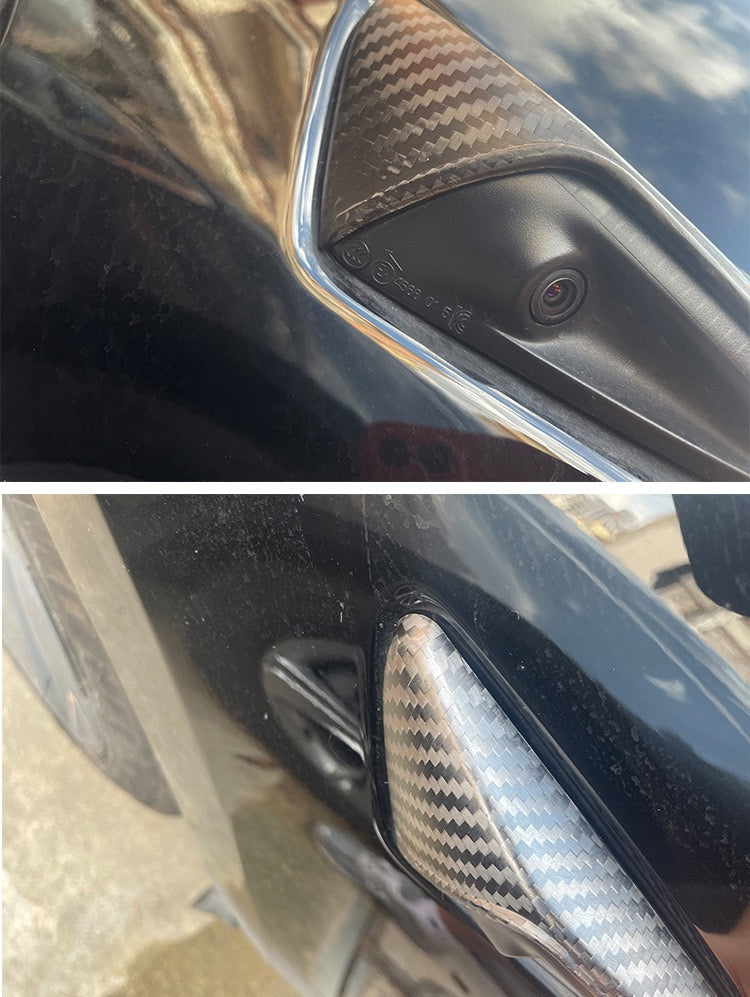 Carbon Fiber Side Camera Covers for Tesla Model Y/3: Aesthetic Enhancement and Protection (1 Pair)