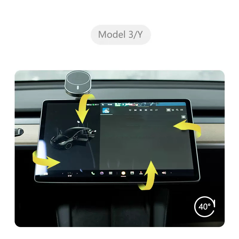 Flexible Adjustable Screen Swivel Mount for Tesla Model Y/3: Optimized Viewing Angle with Easy Installation Accessory