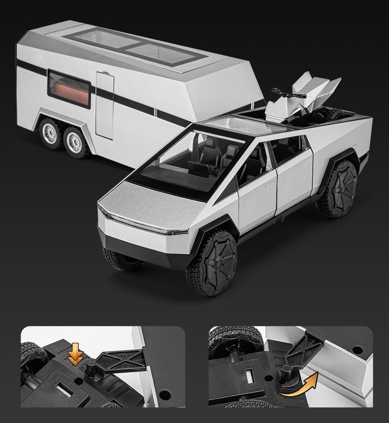 1:32 Cybertruck, Cyberquad, and RV Model Set