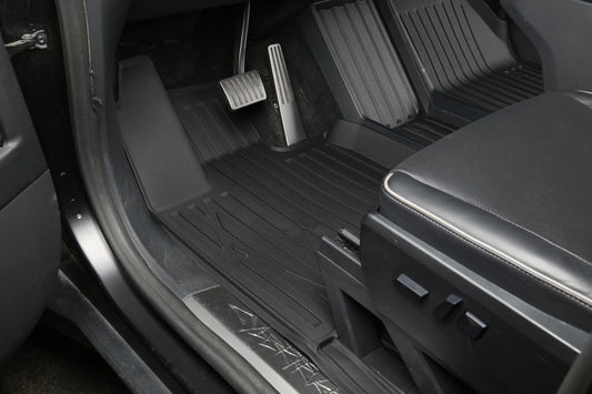 Tesla Cybertruck floor mats installed