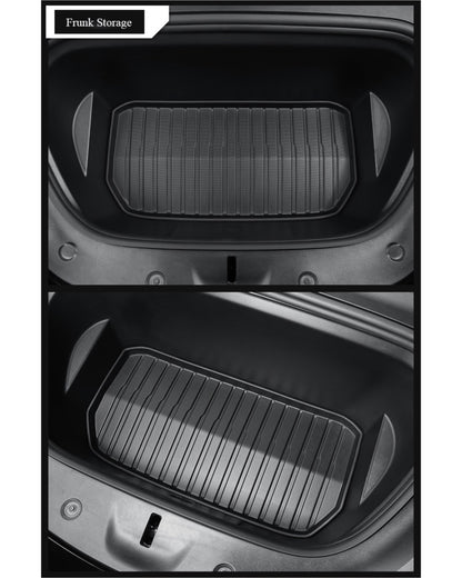 Ensemble de tapis de sol tout temps pour Tesla Model Y 2021-2025 (6 pièces)