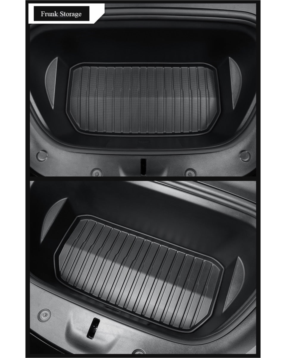 Frunk Mat for Tesla Model Y juniper  5-Seater: All-Weather TPE Frunk Storage Mat