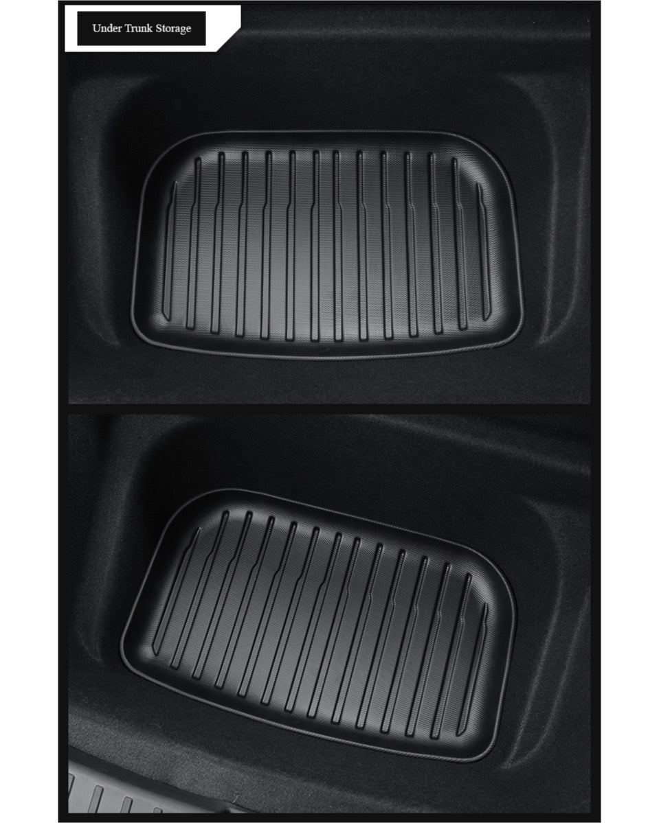 Ensemble de tapis de sol tout temps pour Tesla Model Y 2021-2025 (6 pièces)