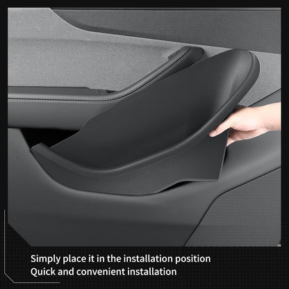 Door Side Pocket Full-cover Storage Trays – 4PCS Full Set for Front & Rear Doors for Tesla Model Y Juniper 2025-2026+