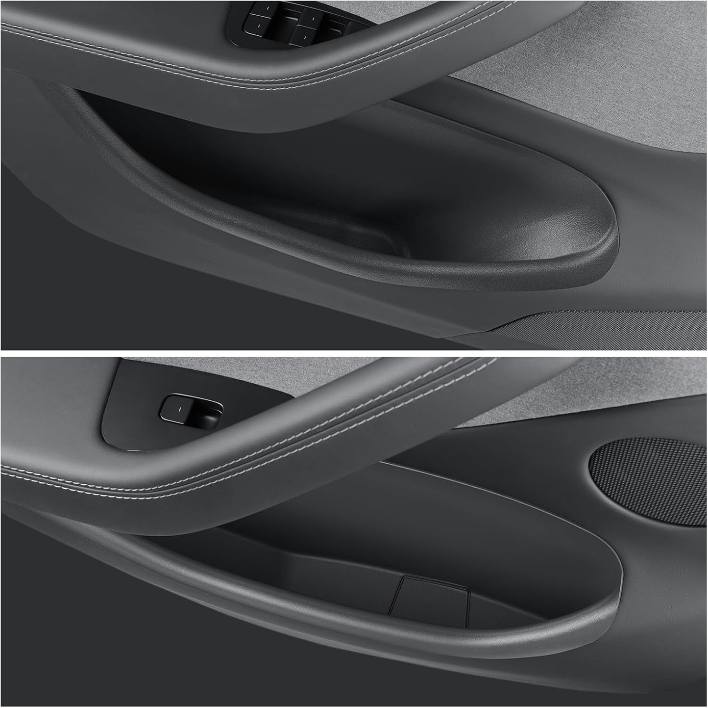 Door Side Pocket Full-cover Storage Trays – 4PCS Full Set for Front & Rear Doors for Tesla Model Y Juniper 2025-2026+