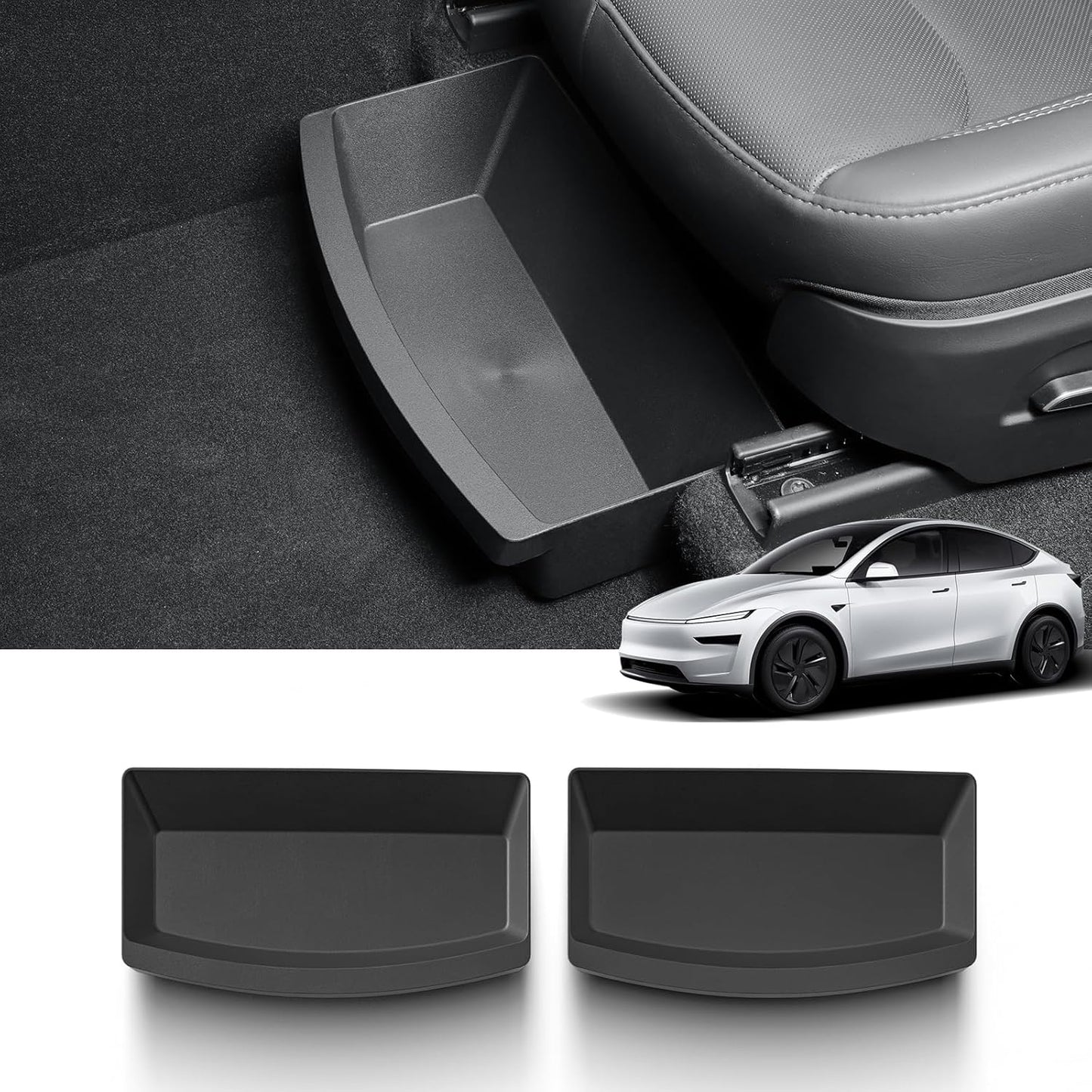 Under-Seat Storage Organizers for Juniper Tesla Model Y 2025–2026