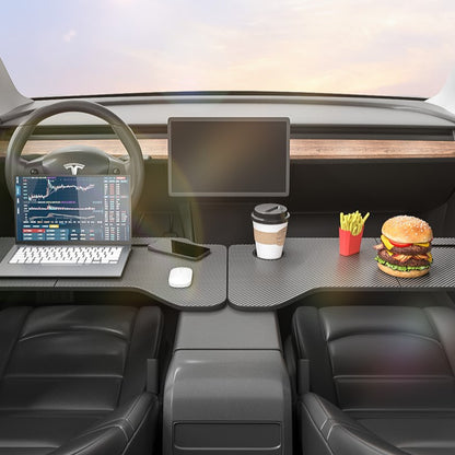 Tesla Model 3 Model Y Food Tray Desk for Laptop Foldable Car Tray Table