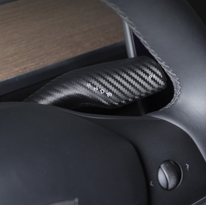 Carbon Fiber Stalk Cover for Tesla Model Y/3 Gear Shift (2 PCs)