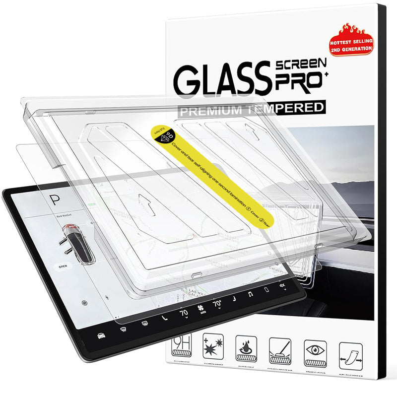 Tempered Glass Screen Protector for Tesla Model Y/3: Superior Clarity and Scratch Resistance with Simple Installation Kit