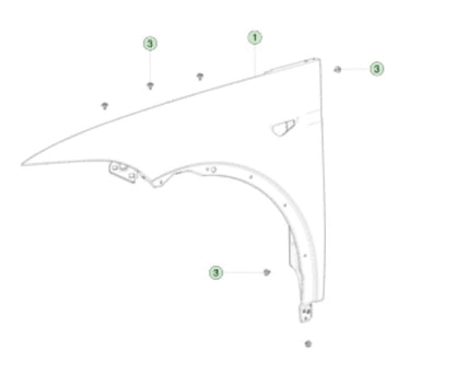 Assembly Front Fender Left Hand Ecoated – Tesla Model X (2016-2024)
