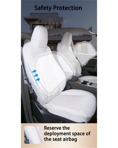 Tesla Model Y Custom Leather Seat Covers (2020-2025, 5-Seater)