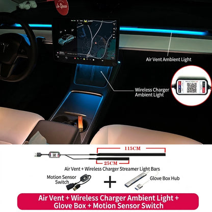 Kit d'éclairage ambiant pour Tesla Model 3/Y (2021-2024)
