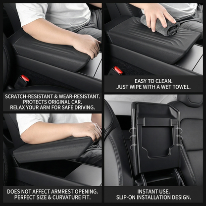 Custom TPE Center Console Armrest Cover | For Juniper Tesla Model Y (2026+) 3 | T-MOD Canada