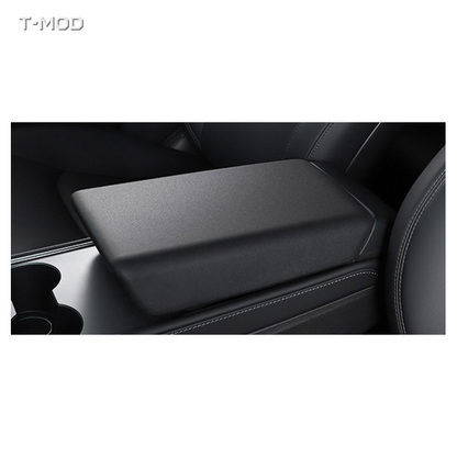 Smooth black TPE armrest cover detail — Tesla Model 3 Highland and Model Y Juniper AWD / RWD | T-MOD Canada