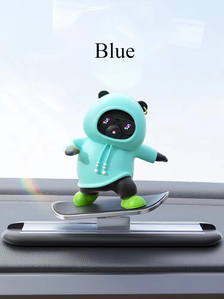 Adorable Sliding Bear Dashboard Figurine: Available in Blue, Pink, and Rose Red