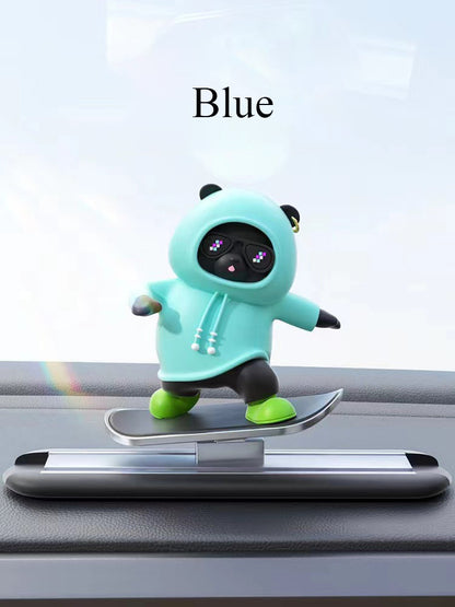 Adorable Sliding Bear Dashboard Figurine: Available in Blue, Pink, and Rose Red