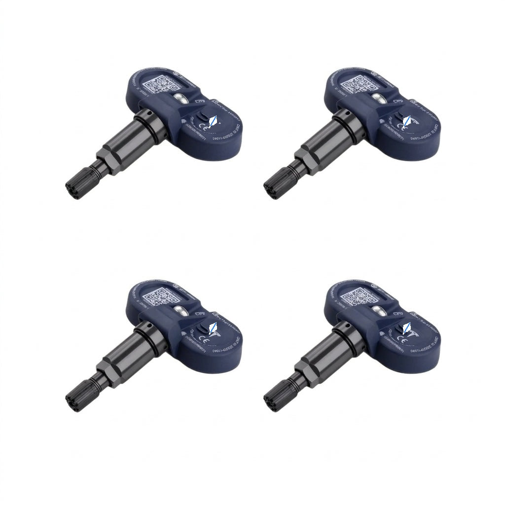 OEM Tesla TPMS Sensor - Bluetooth and RF 433MHz Set of 4 Bundle with T-MOD Leaf Logo
