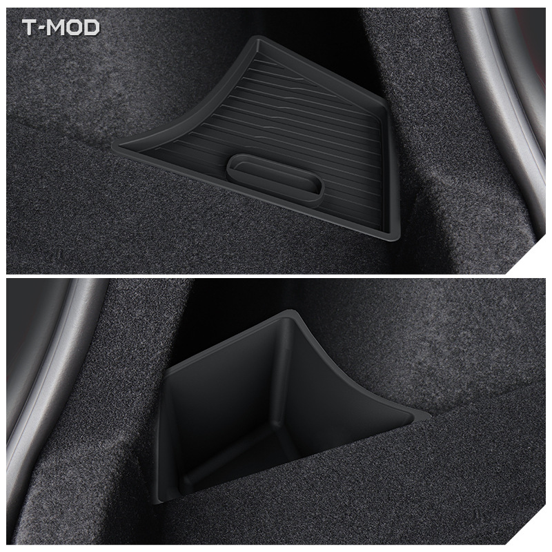 TPE rear trunk storage bin installed in Tesla Model 3 Highland
