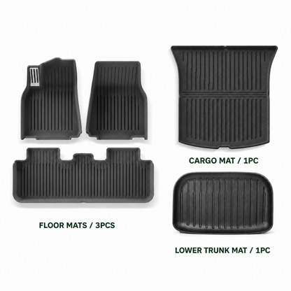 T-MOD Floor Mats / Trunk Mats For Tesla Juniper Model Y Standard / RWD 2025-2026 All Weather Protection