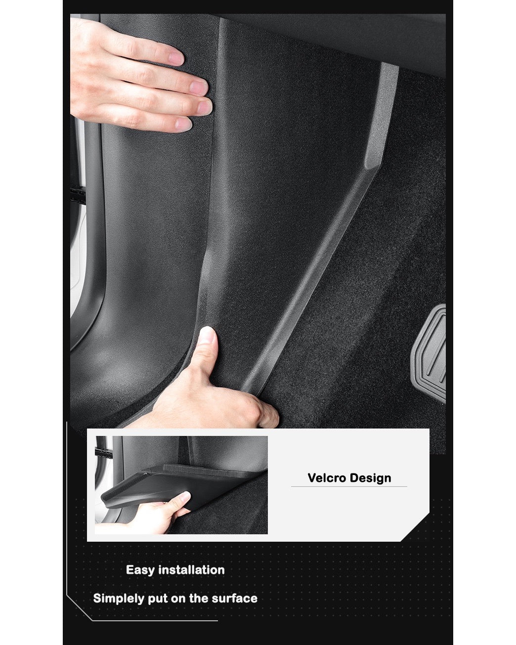 Repose-pieds anti-coups de pied compatibles avec Tesla Model Y 2024