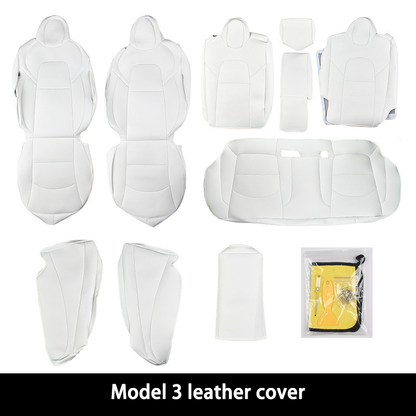 Tesla Model 3 Seat Cover Leather Custom Fit for Tesla Model 3 (2020-2023)