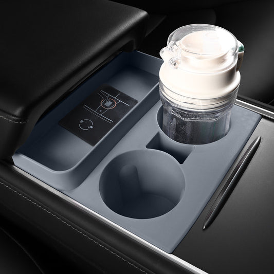 Central Console Cup Holder Stabilizer upgrade for Tesla Model Y/3