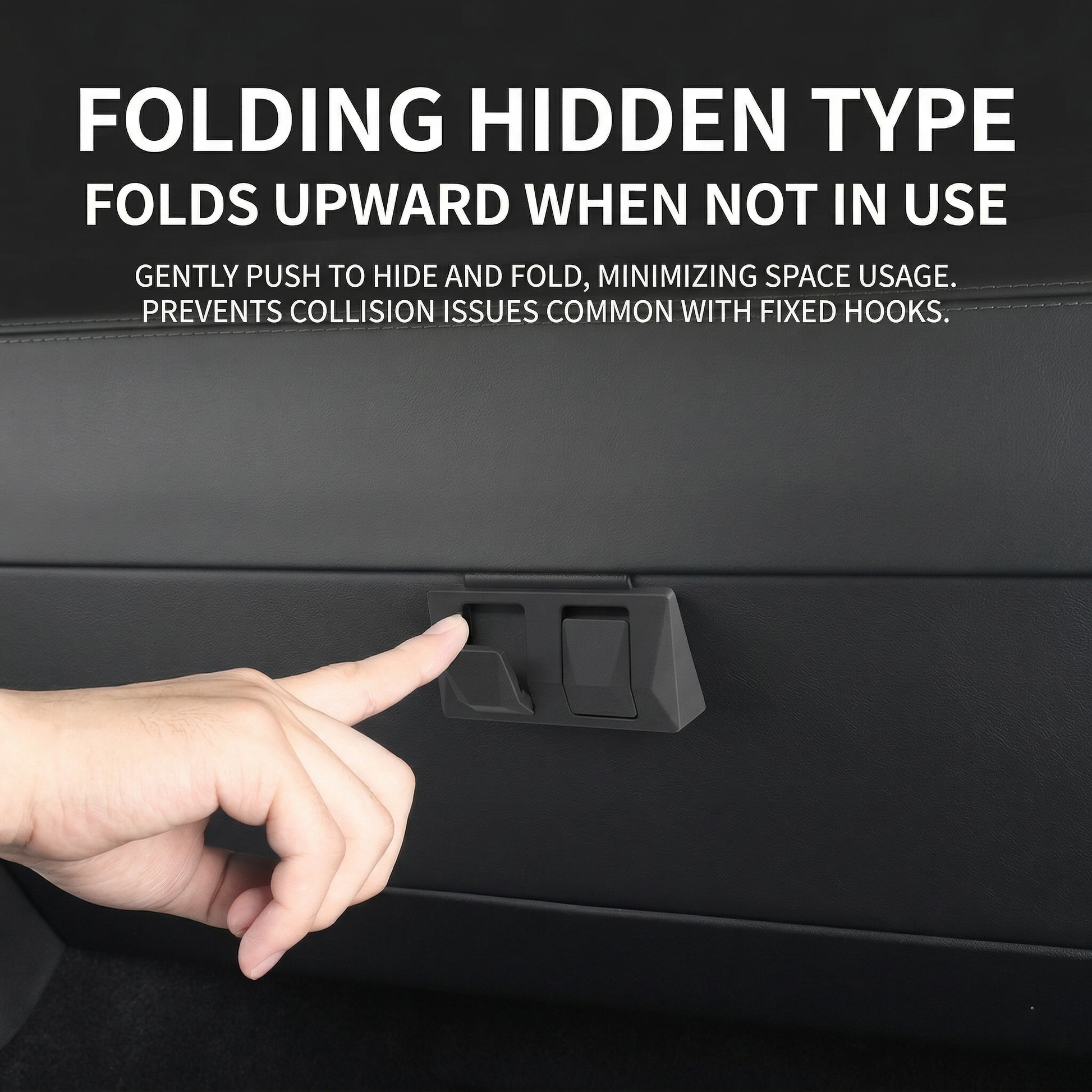 Hidden Folding Glove Box Hook | Co-Pilot Storage for Tesla Model 3 & Model Y 4 | T-MOD Canada
