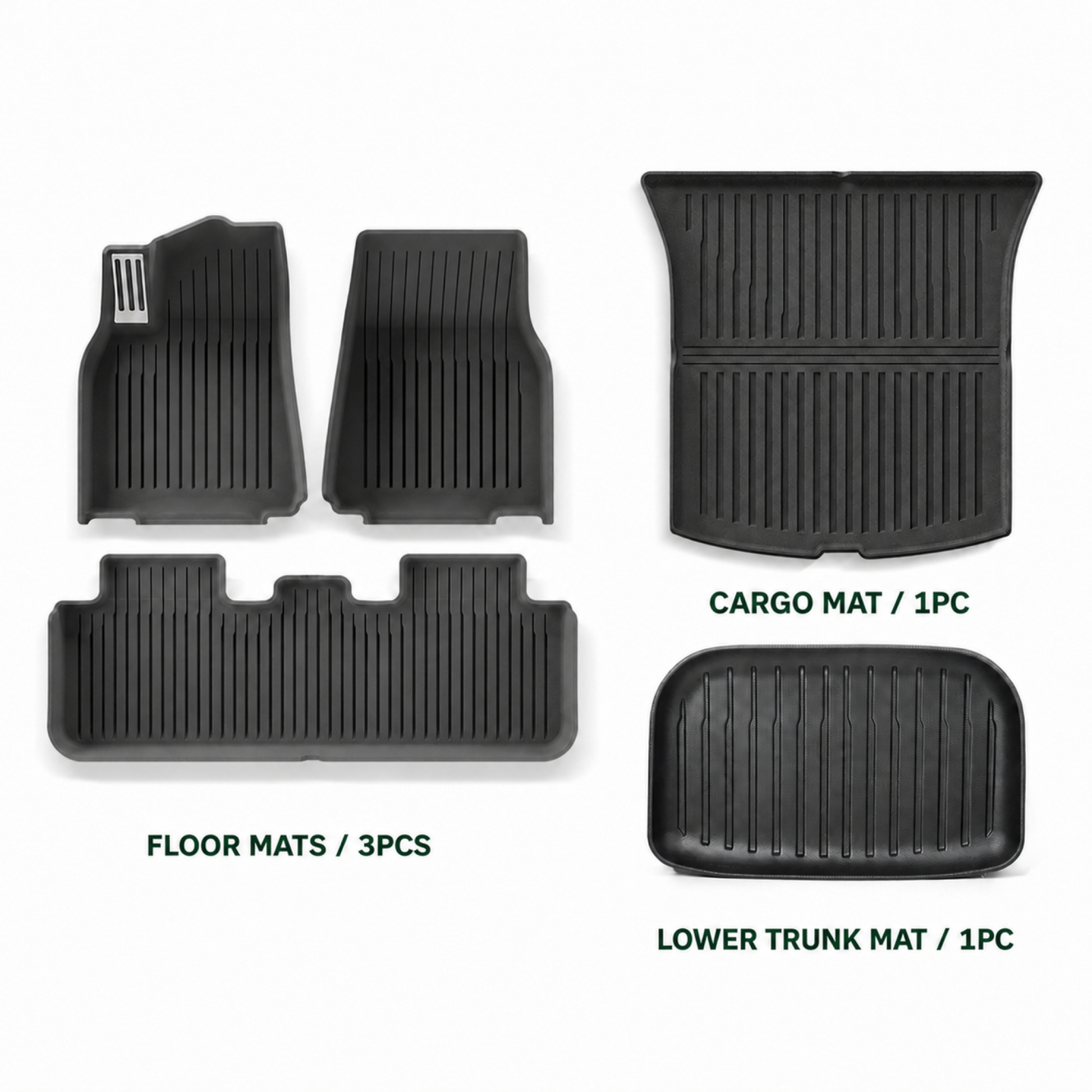 Cabin & Trunk Mats (5 PCS) — Floor Mats, Cargo Mat & Lower Trunk Mat | T-MOD Canada