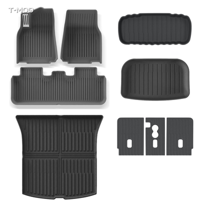 Floor Mat & Trunk Mat Bundle for Tesla Model Y Juniper RWD (2025+) — All-Weather TPE Protection