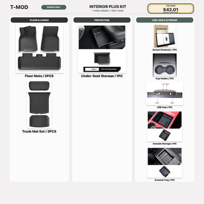 T-MOD Legacy Model Y 12 PCS Interior Plus Kit Combo Deal