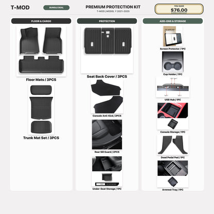 T-MOD Legacy Model Y 20 PCS Premium Protection Kit Combo Deal