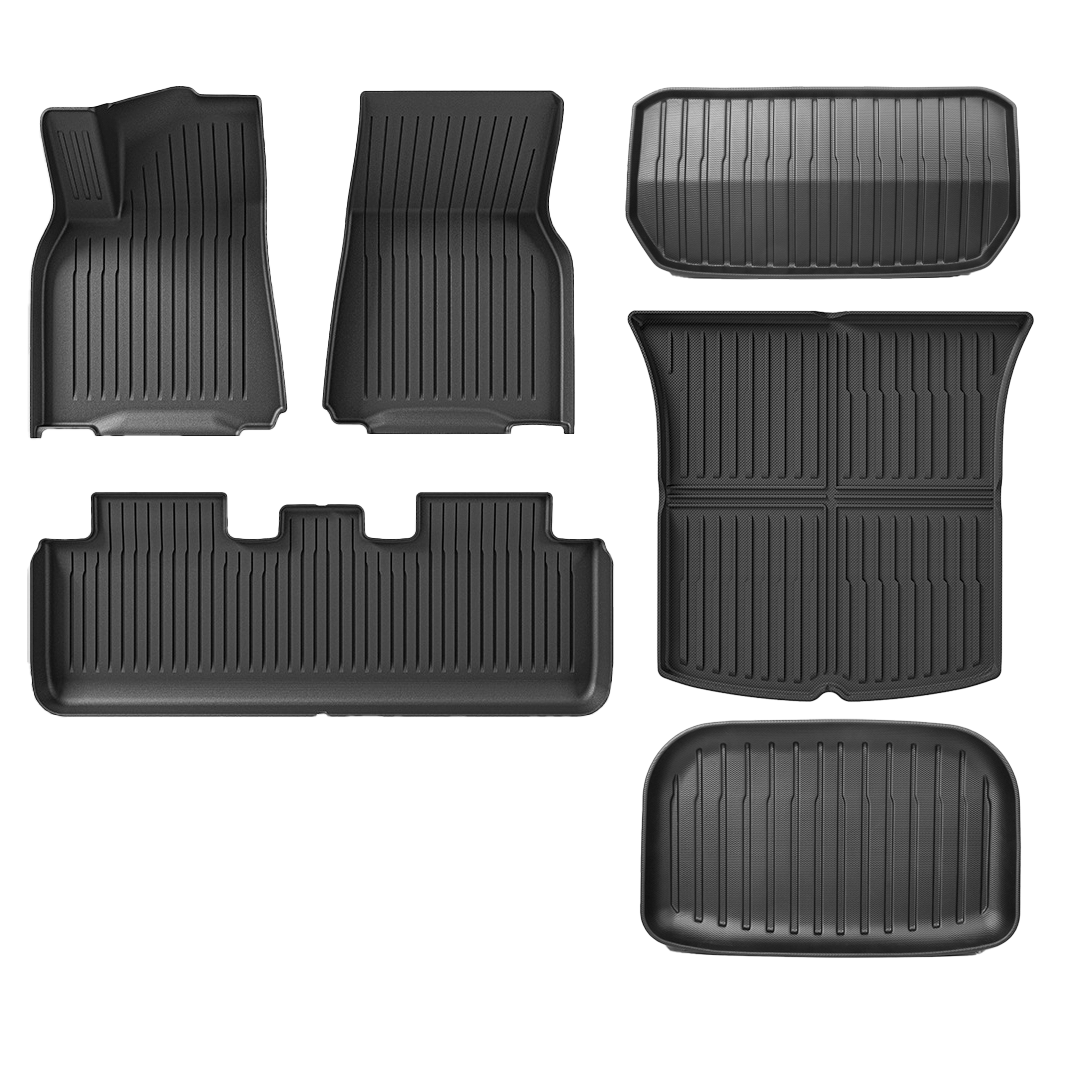 All-Weather Floor Mats Combo Deal For Tesla 2021-2025 Model Y (6 pcs) | T-MOD Canada