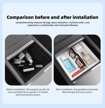 T-mod 3PCS Center Console Organizers set for Model 3 (2024-2025) and Model Y (2026)