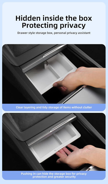 T-mod 3PCS Center Console Organizers set for Model 3 (2024-2025) and Model Y (2026)