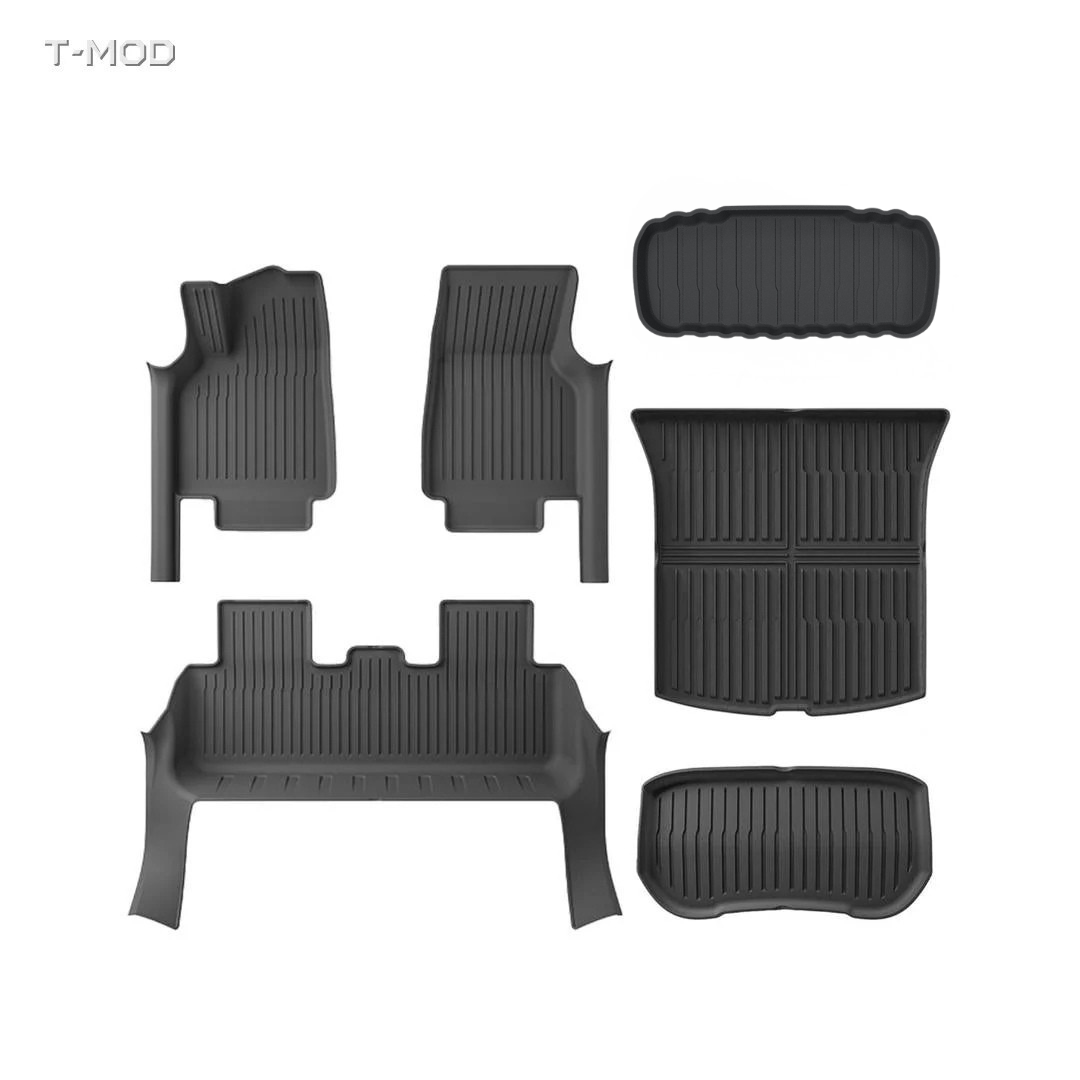 All-Cover Floor Mats for Tesla Model Y Juniper RWD (2025–2026) — All-Weather TPE — 3 PCS / 6 PCS / 9 PCS
