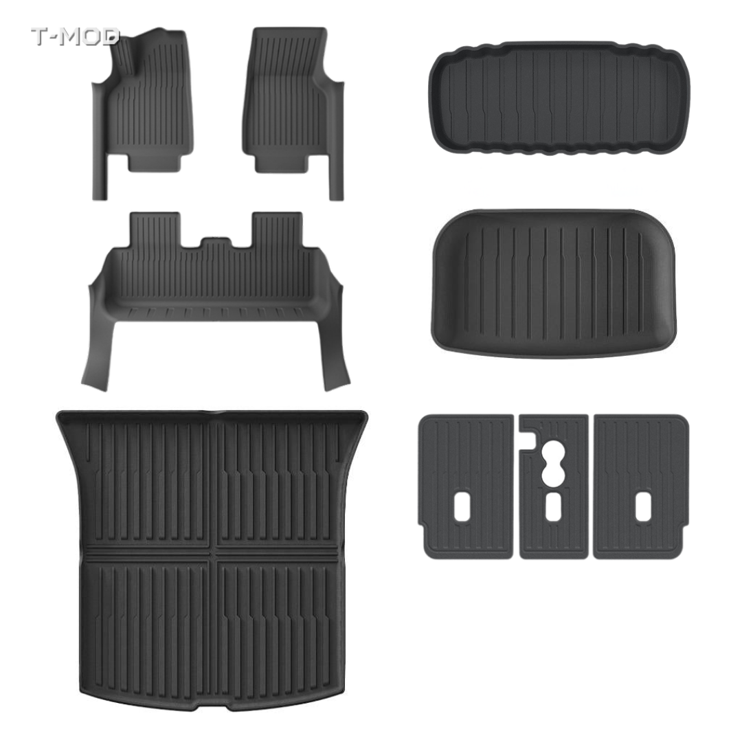 All-Cover Floor Mats for Tesla Model Y Juniper RWD (2025–2026) — All-Weather TPE — 3 PCS / 6 PCS / 9 PCS