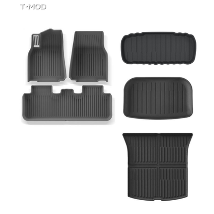 Floor Mat & Trunk Mat Bundle for Tesla Model Y Juniper RWD (2025+) — All-Weather TPE Protection