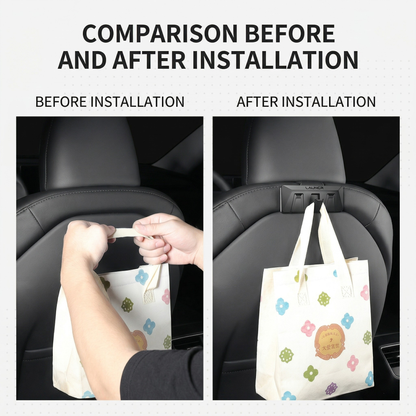 Hidden Folding Seat Back Hooks | Custom Fit for Tesla Model 3 & Model Y 4 | T-MOD Canada