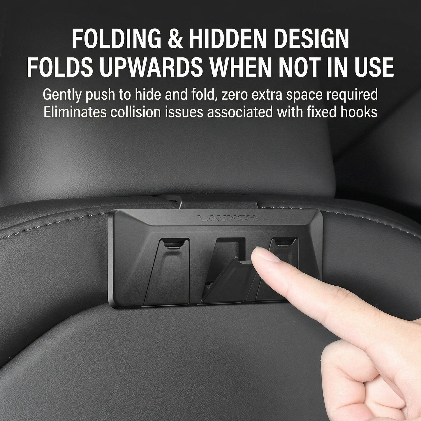 Hidden Folding Seat Back Hooks | Custom Fit for Tesla Model 3 & Model Y 5 | T-MOD Canada