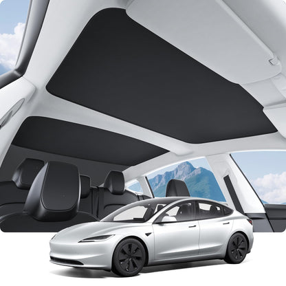 Glass Roof Sunshade for Tesla Highland Model 3 — Black