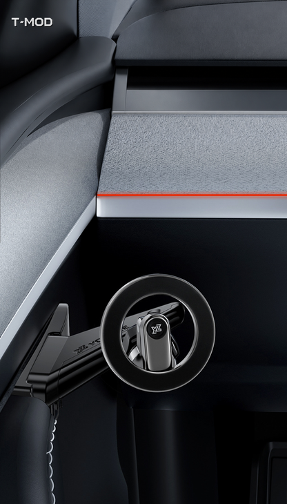 Phone mount installed-closeup for Tesla Model 3 Highland