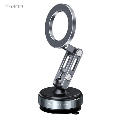 Dark grey multi-angle magnetic phone mount with vacuum base