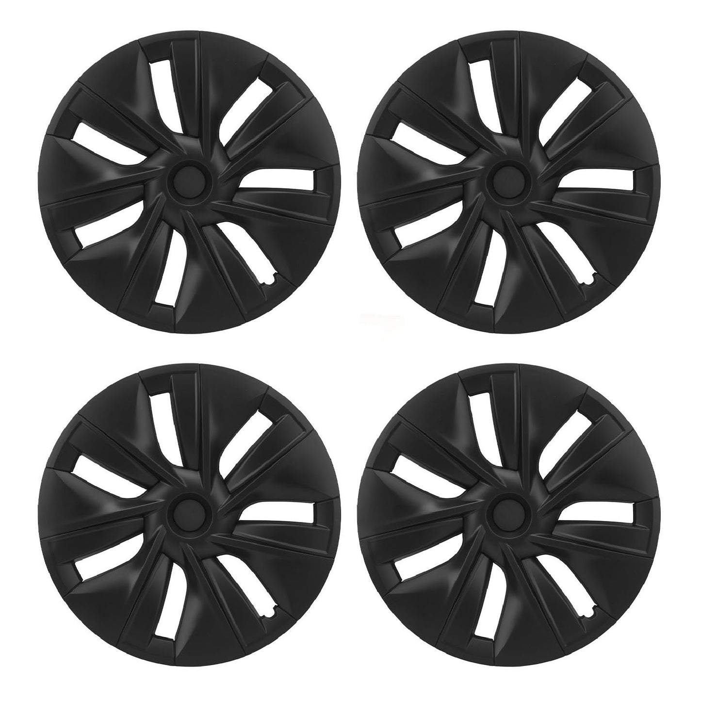 Matte Black 19-Inch Hubcaps for 2020-2023 Tesla Model Y (Set of 4)