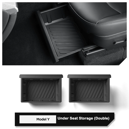 Tesla Under-Seat Storage Box for Model Y (2021-2025) & Model X (2022-2023)
